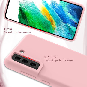 Луксозен силиконов гръб ТПУ ултра тънък МАТ за Samsung Galaxy S21 FE G990B розов 